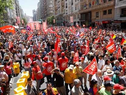 Manifestación del Primero de Mayo, en Madrid en 2023.